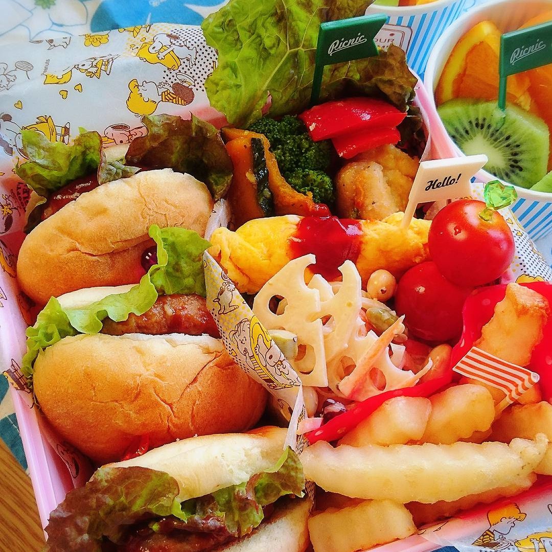 ✨親子遠足ハンバーガー弁当✨