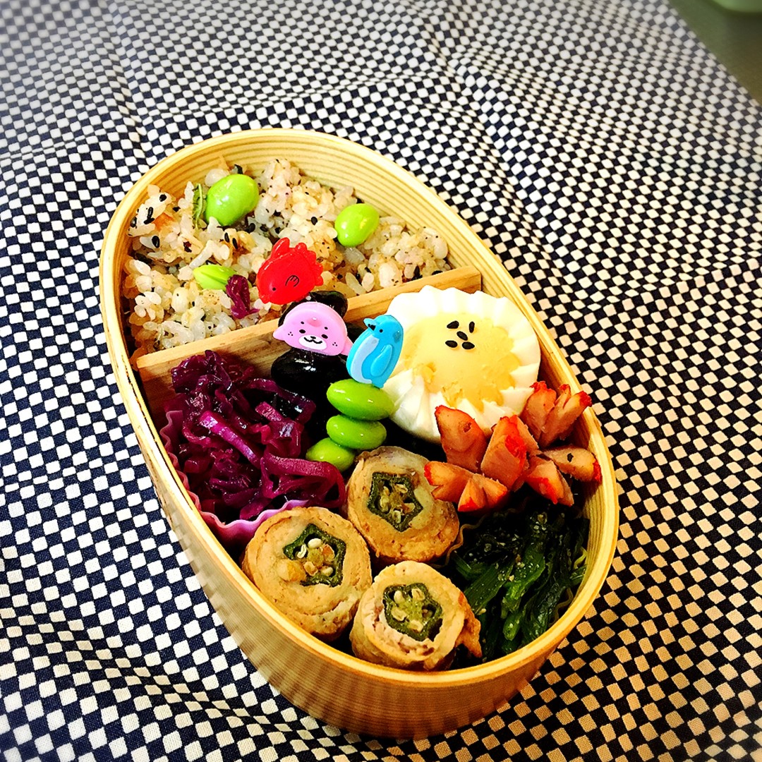 オクラ巻き弁当
