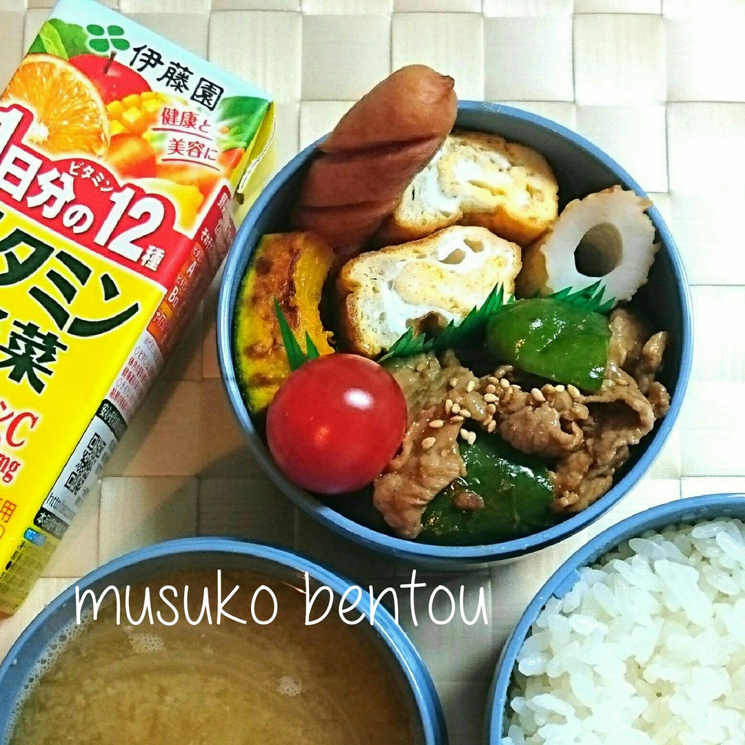 豚肉とピーマンの炒め物弁当