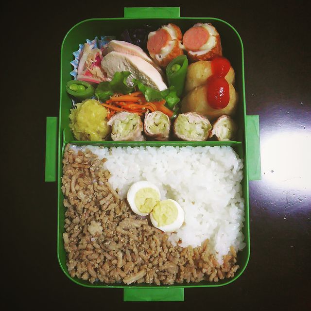 作りおきおかずでお弁当 鶏そぼろ