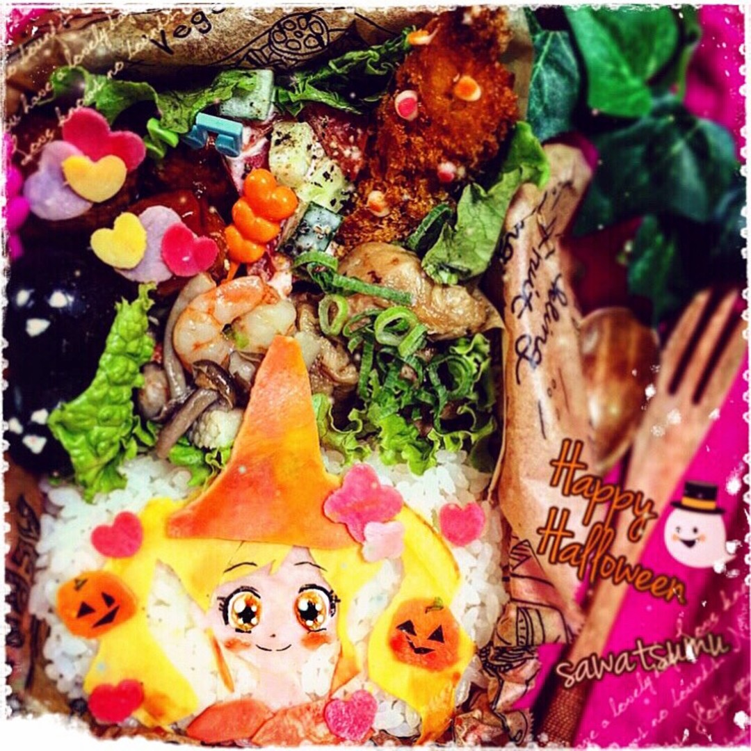 魔女っ子ゆめちゃんハロウィン弁当