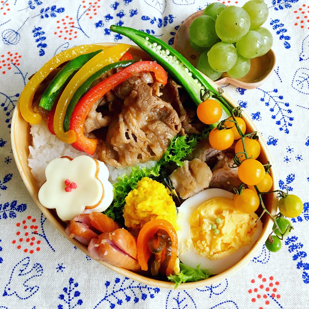 牛肉とピーマンの炒め物弁当