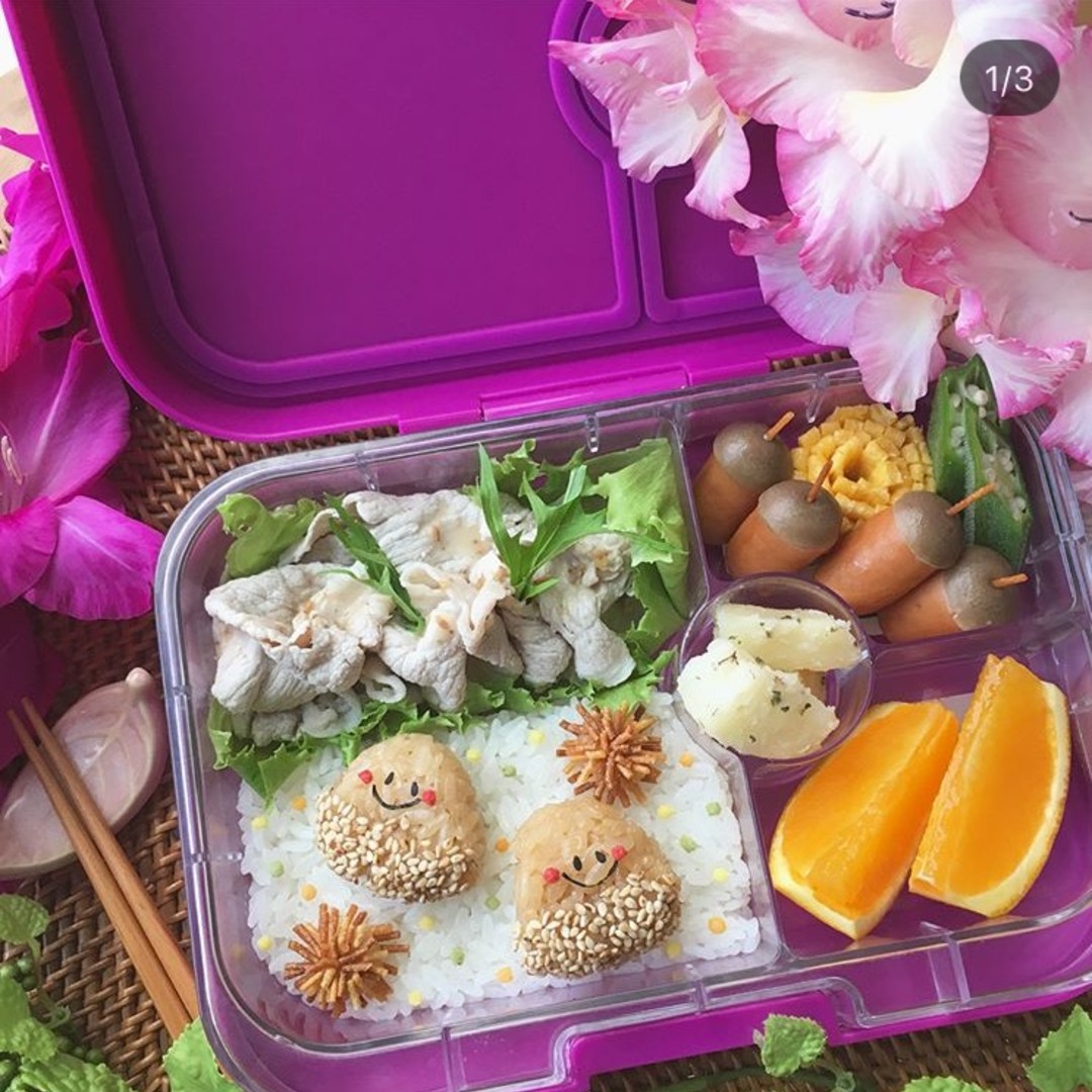 栗おにぎり弁当（パスタいがぐりバージョン）