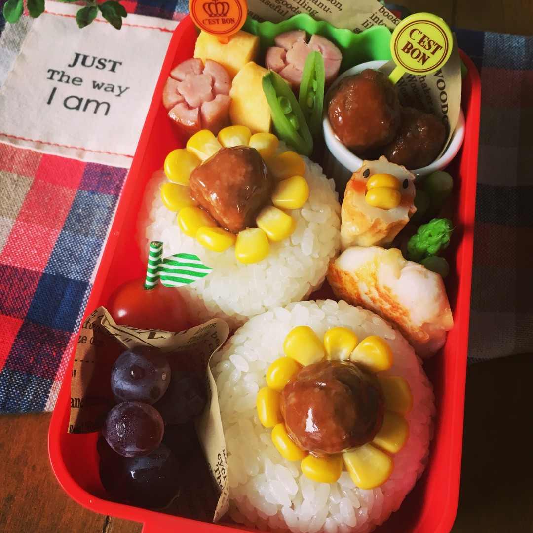 夏弁♡ひまわりのお弁当とちくわどり♪