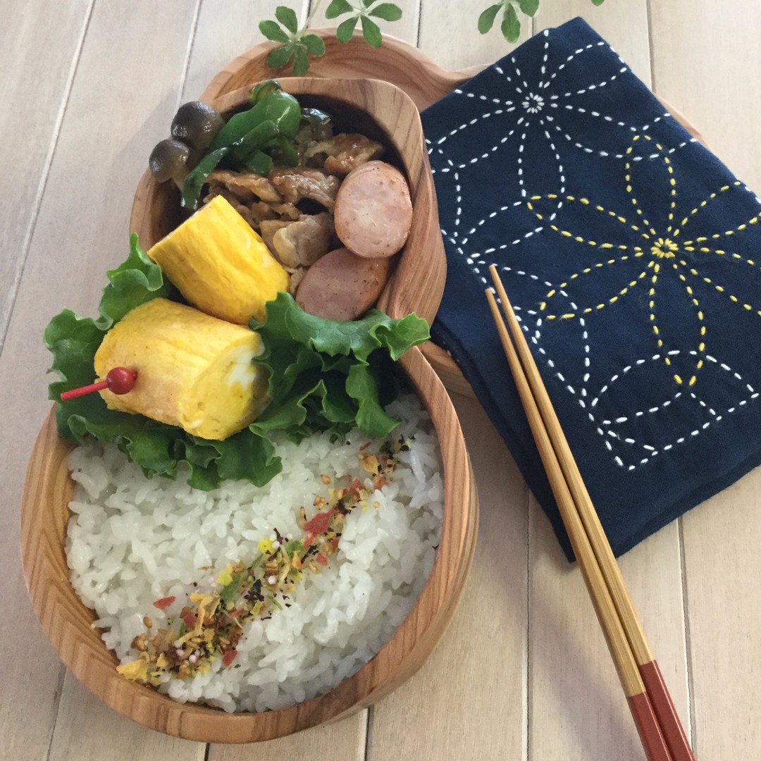 緑ばかりのお弁当