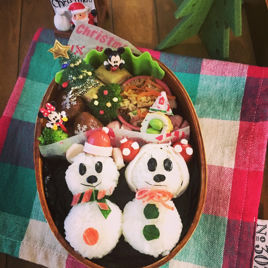 ディズニー☆スノースノーミッキー&ミニー弁当♪