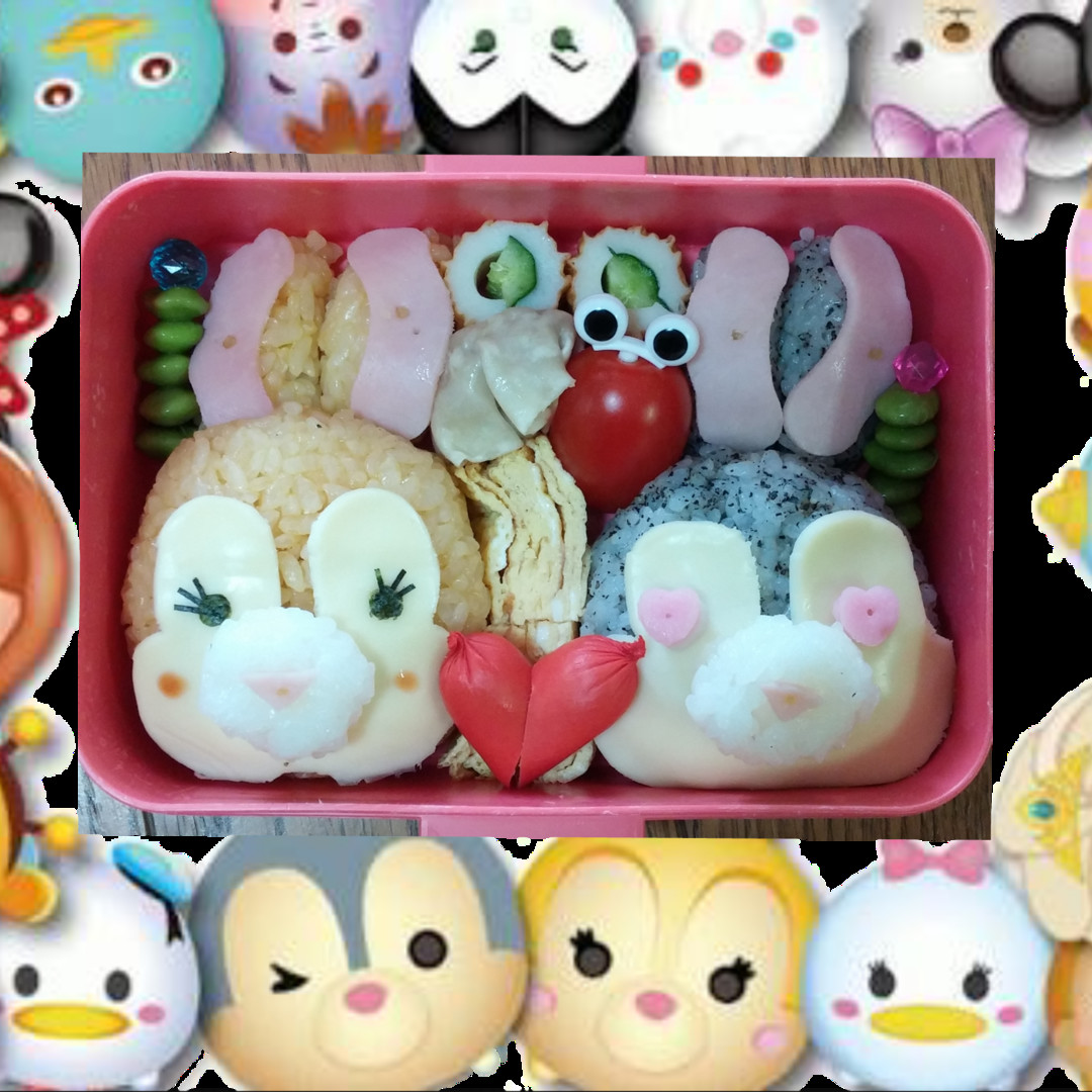 とんすけ＆ミスバニーのバレンタイン弁当