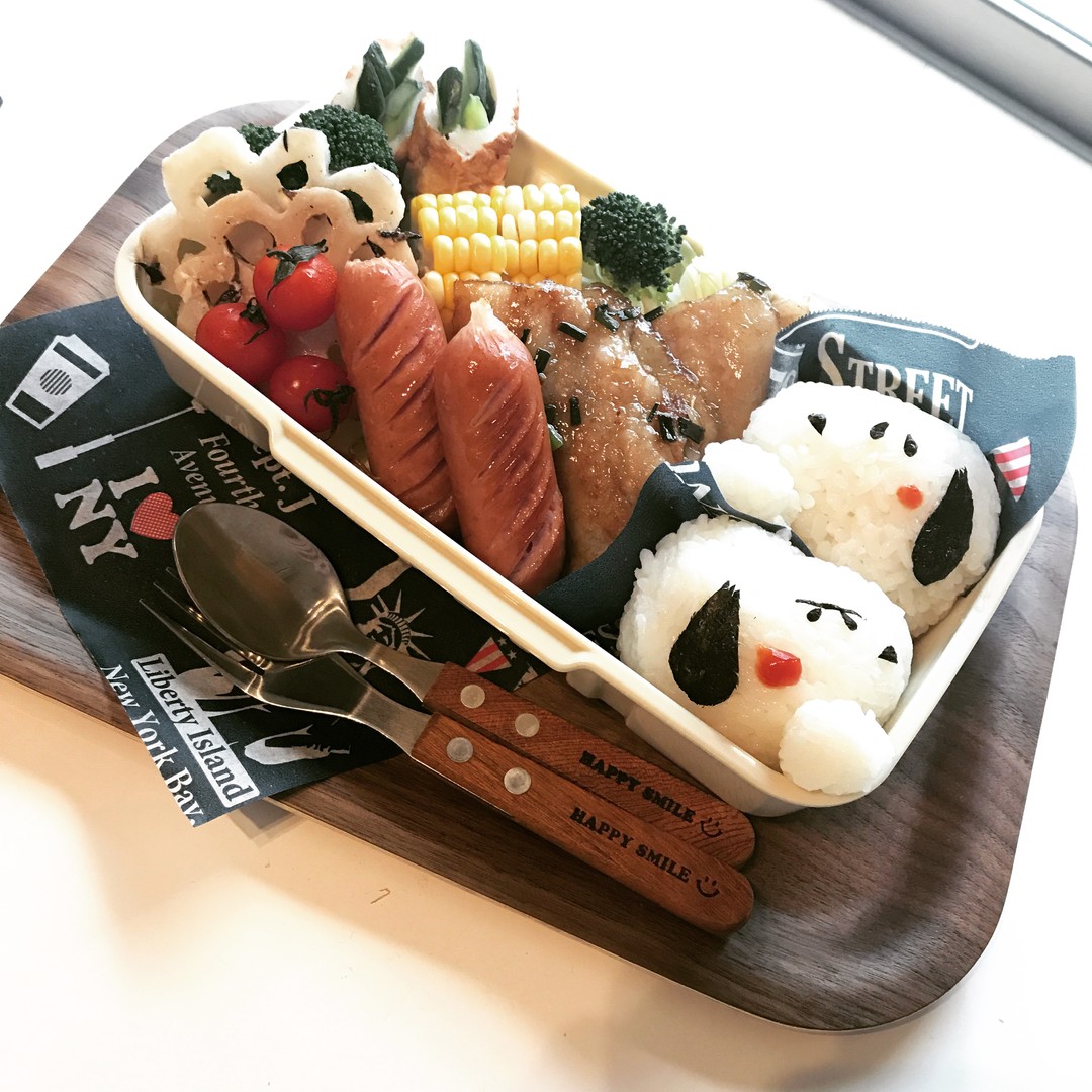 まんまるスヌーピー🍙♡パパキャラ弁当♫