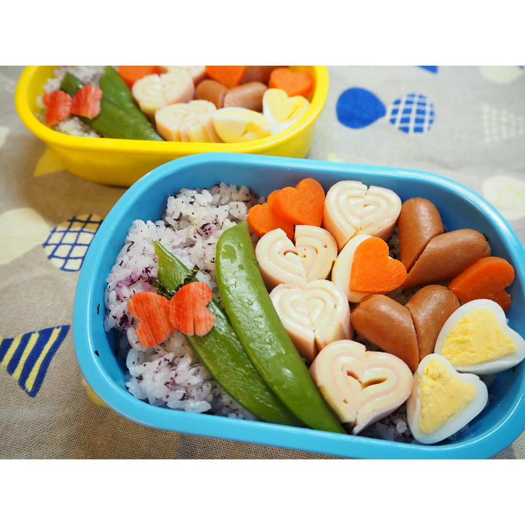 ハートのブーケのお弁当