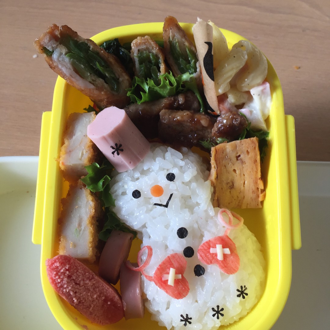 雪だるま⛄️おにぎり弁当