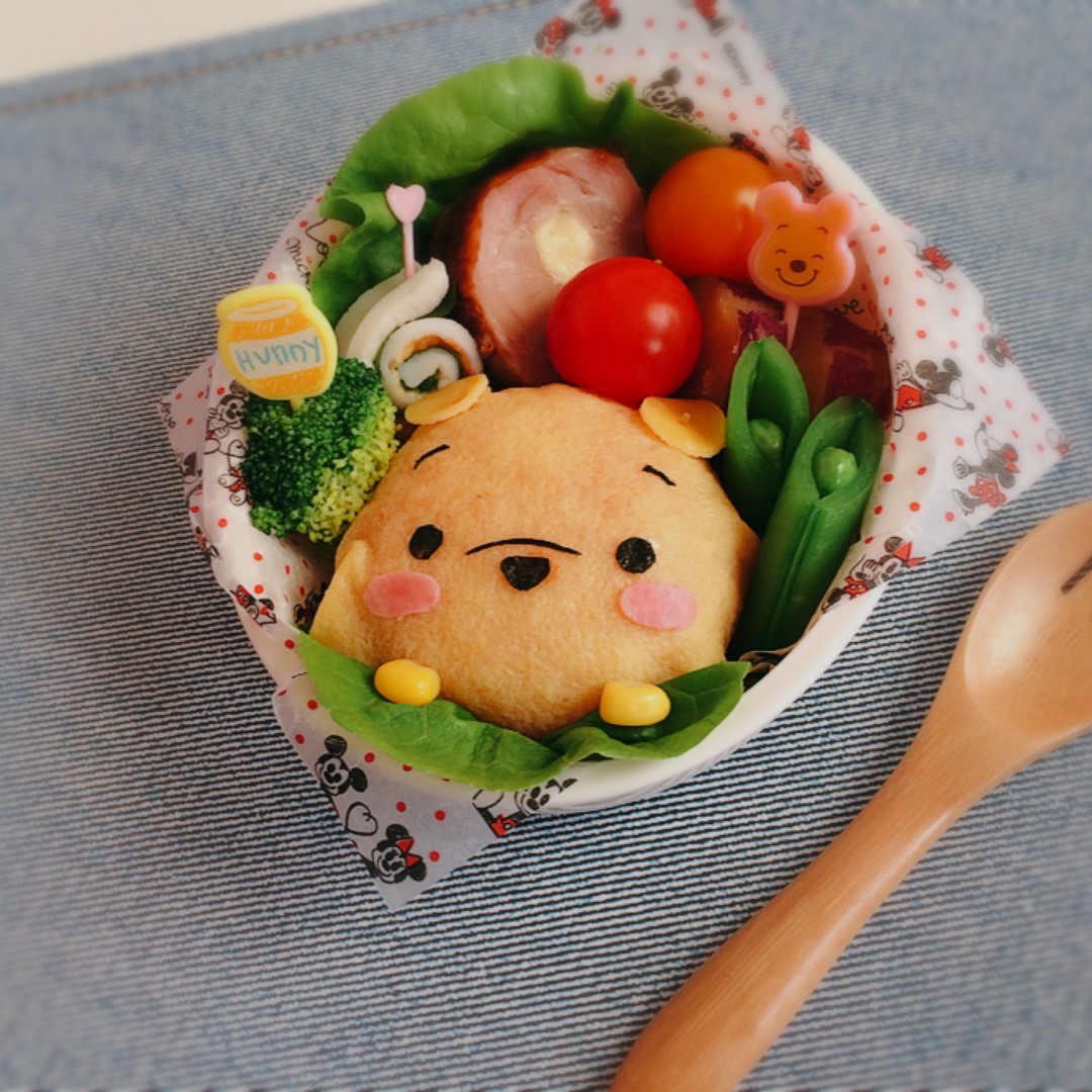 プーさんオムライスのお弁当