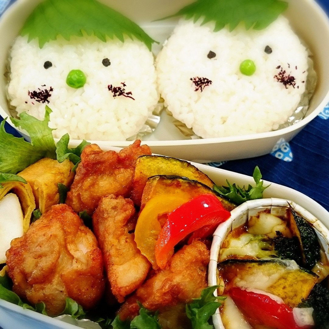 双子ちゃんお結び弁当