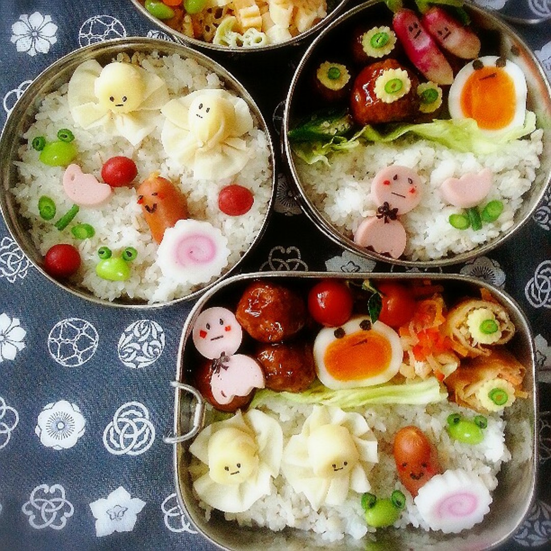 てるてる坊主弁当〜♪
