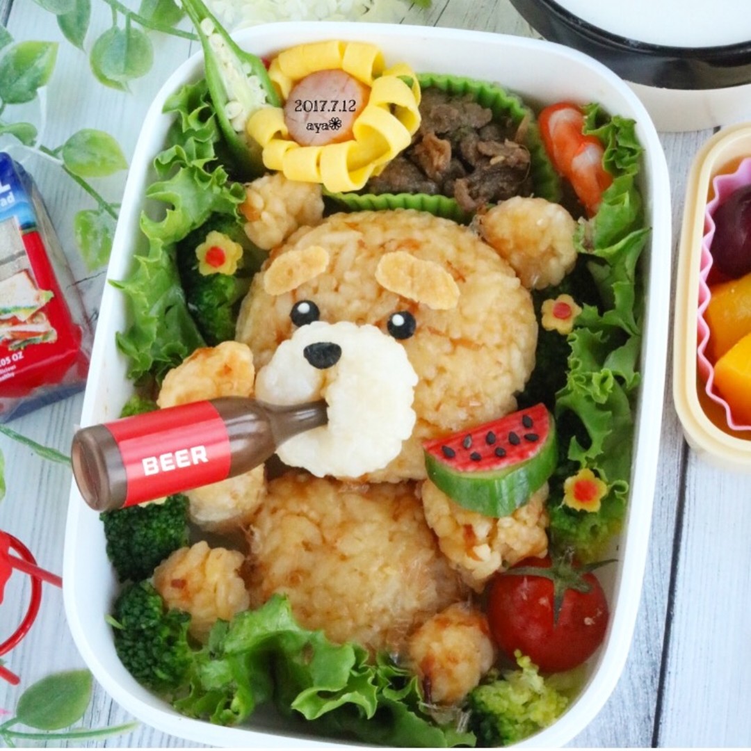 夏だぁ🍉🌴テッド弁当🐻