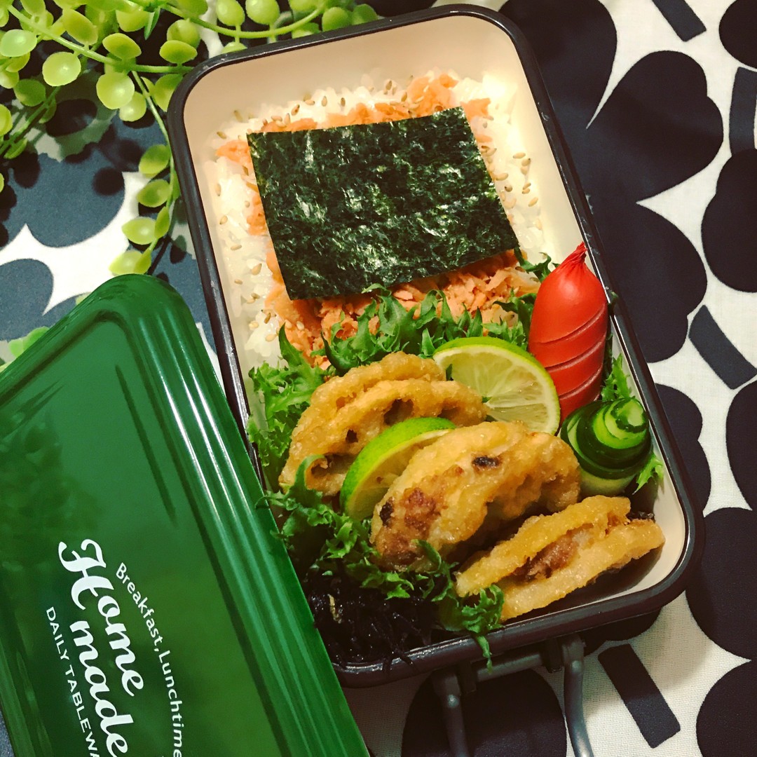 蓮根のはさみ揚げ部活弁当
