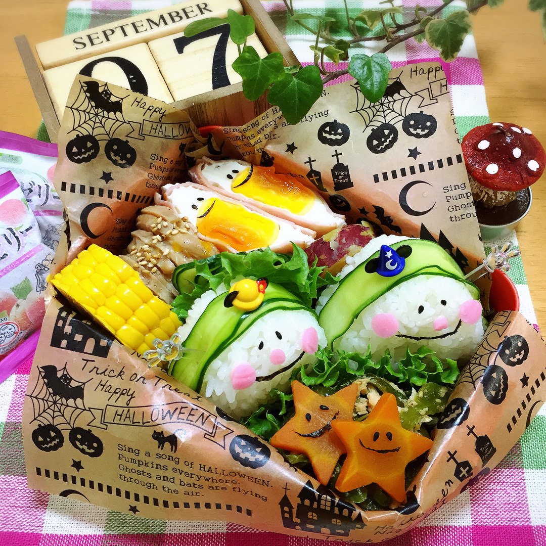 きゅうりのハチマキ巻いた体育祭応援弁当🍙
