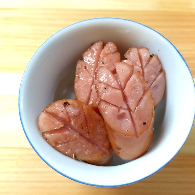 葉っぱウインナー