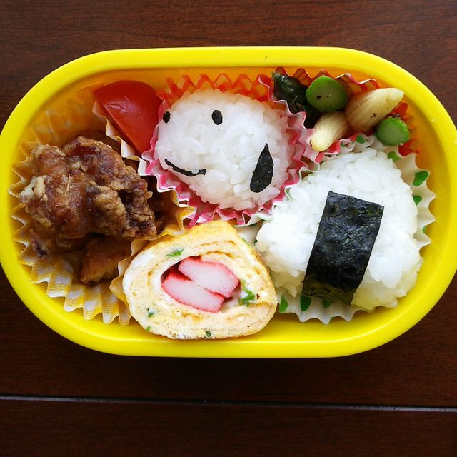 スヌーピーとおにぎり弁当♡
