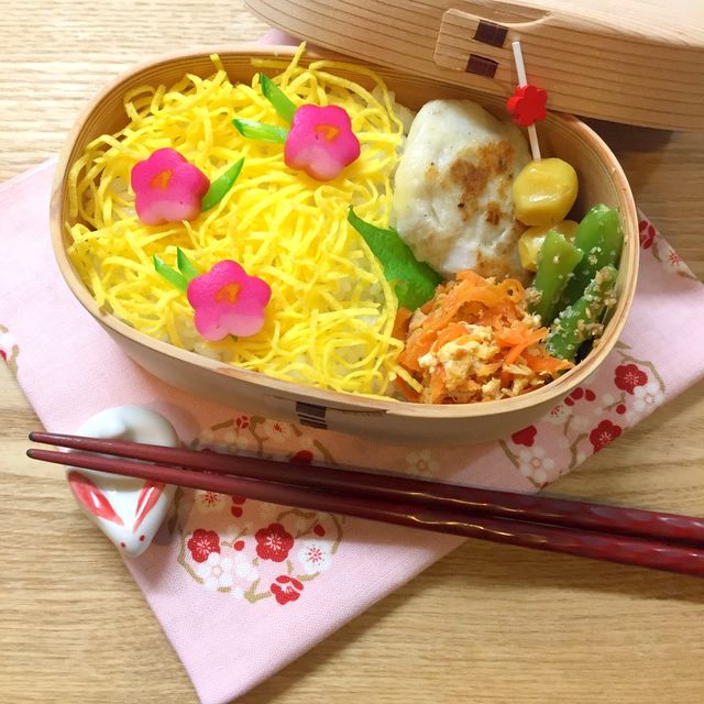 錦糸卵のお弁当💐