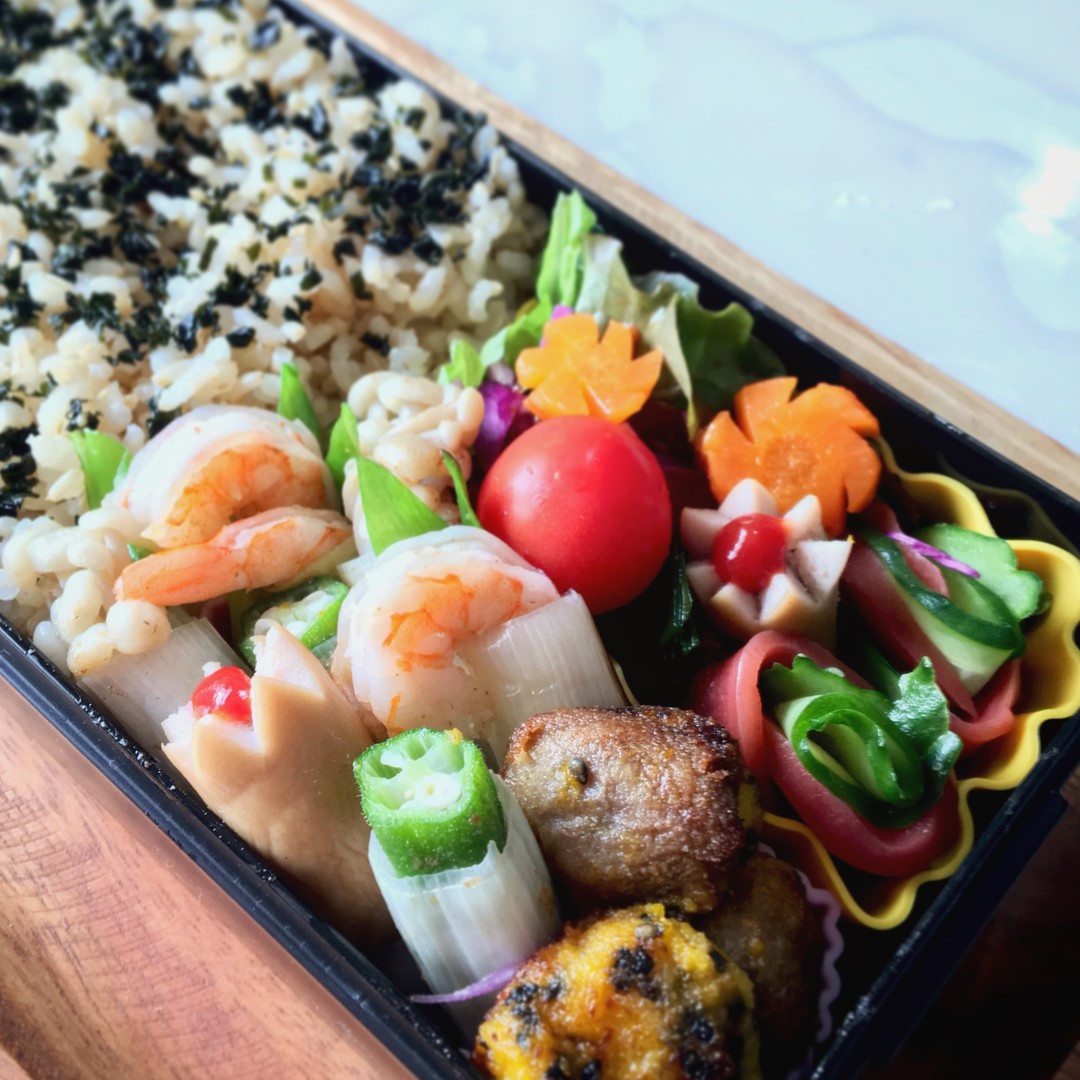 ネギ巻きおかずのお弁当