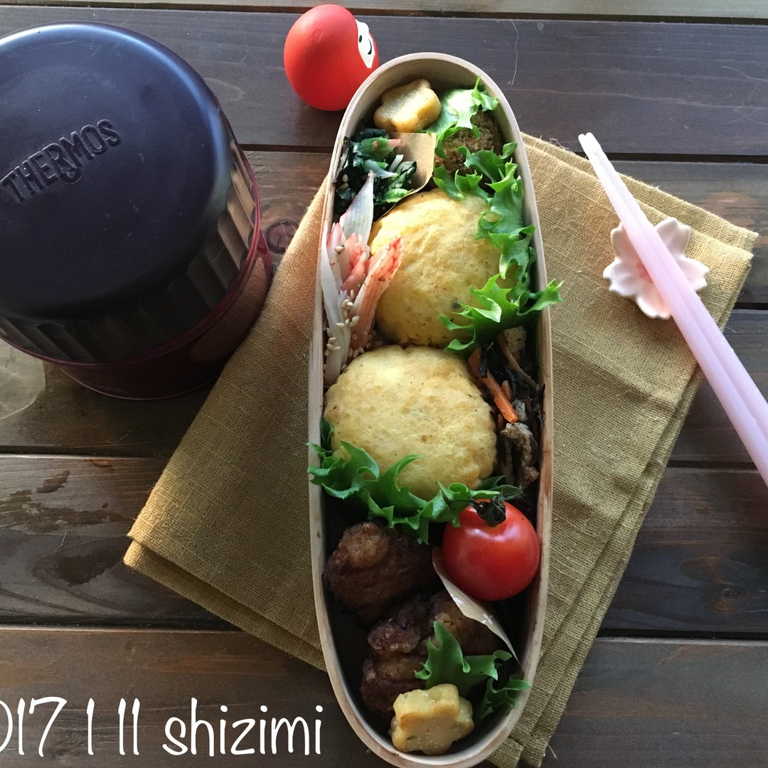 茶巾オムライス弁当