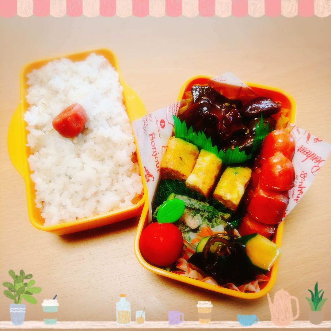 鶏レバーの甘辛煮弁当