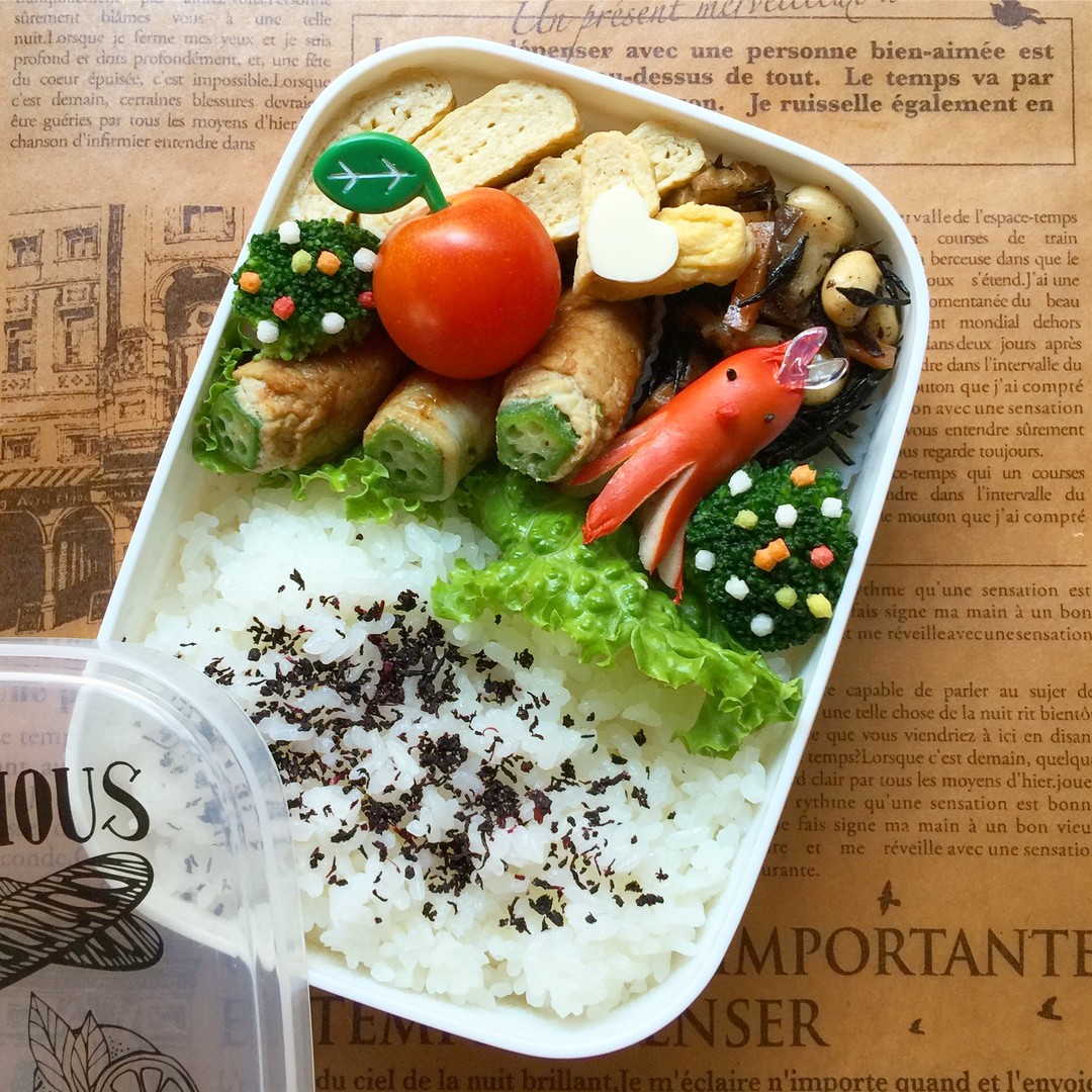 オクラ肉巻き弁当