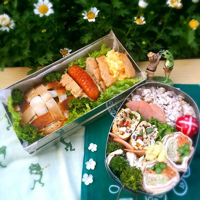 旦那さんの朝ごパン&私のお昼お弁当♪
