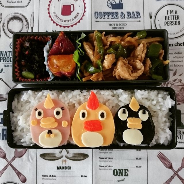 そらジローぽつりんくもジロー弁当