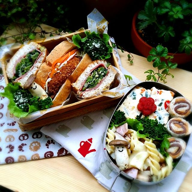 旦那さんの朝ごパン&私のお昼お弁当♪