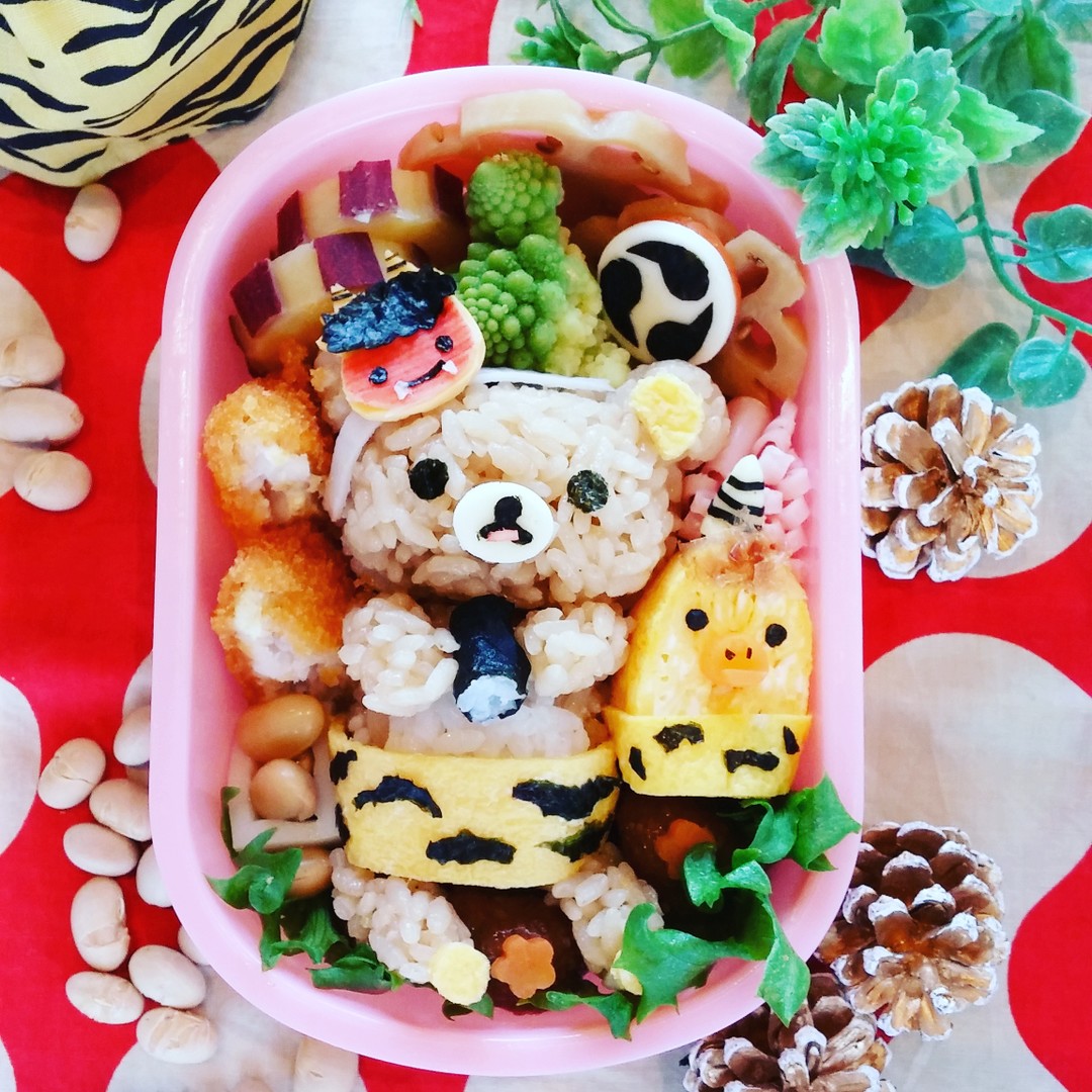 リラックマの節分弁当