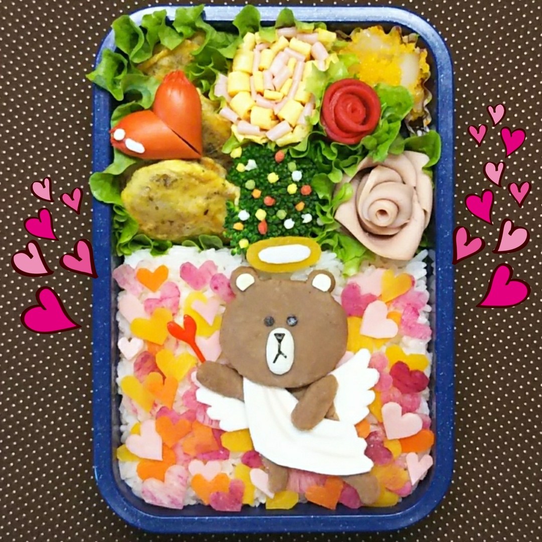 エンジェルブラウンのバレンタイン弁当