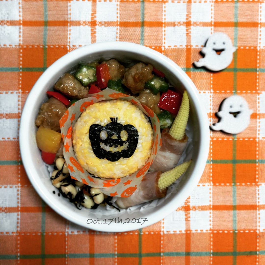 黄色を意識したハロウィン🎃弁当