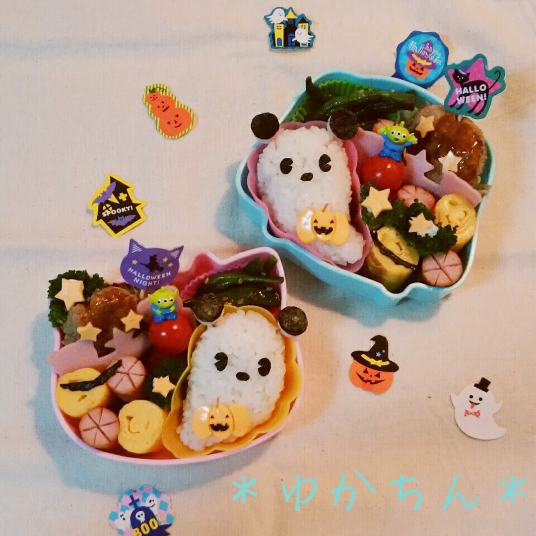 幼稚園弁当☆オバケミッキーのハロウィン弁当