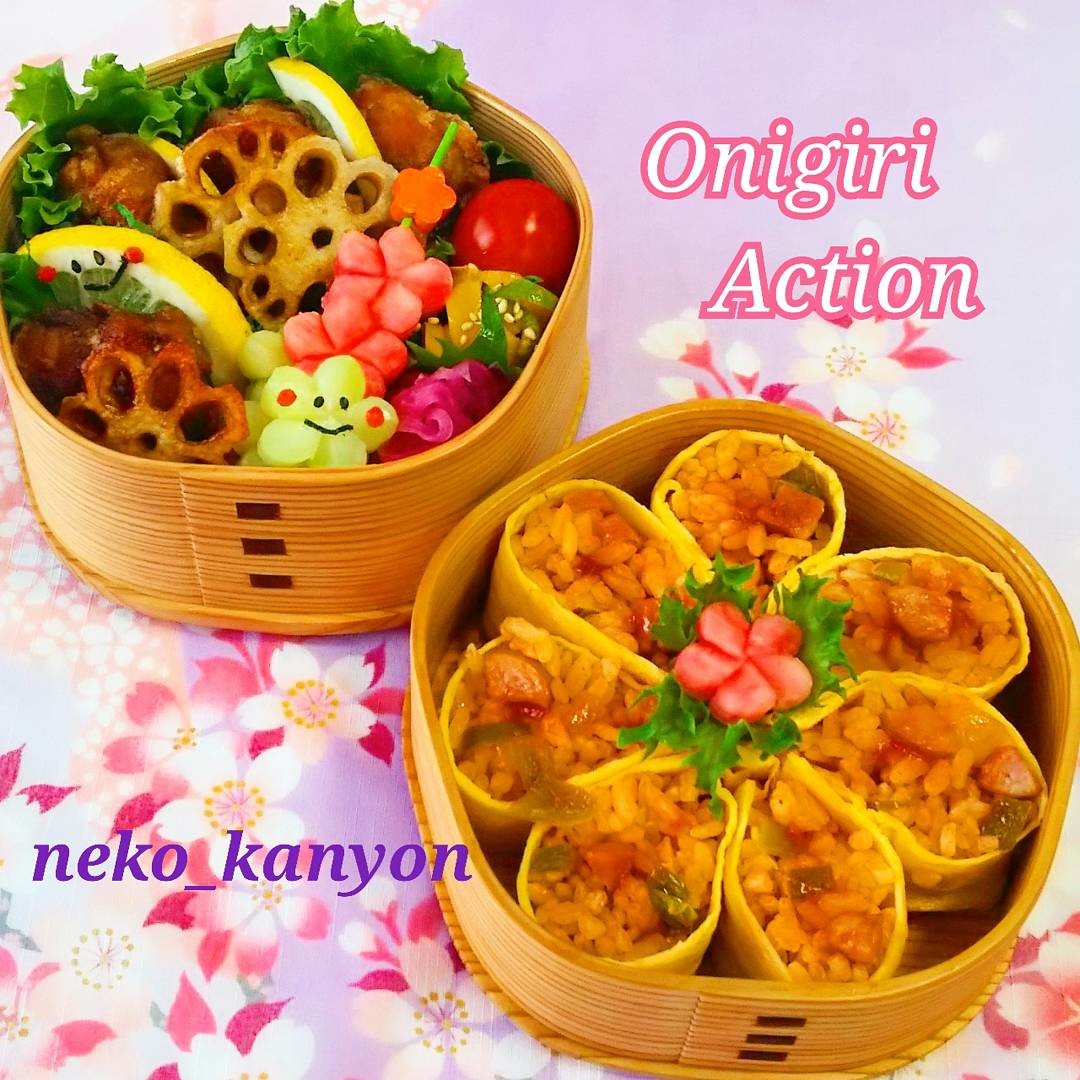 オムライスの海苔巻かず弁当♪
