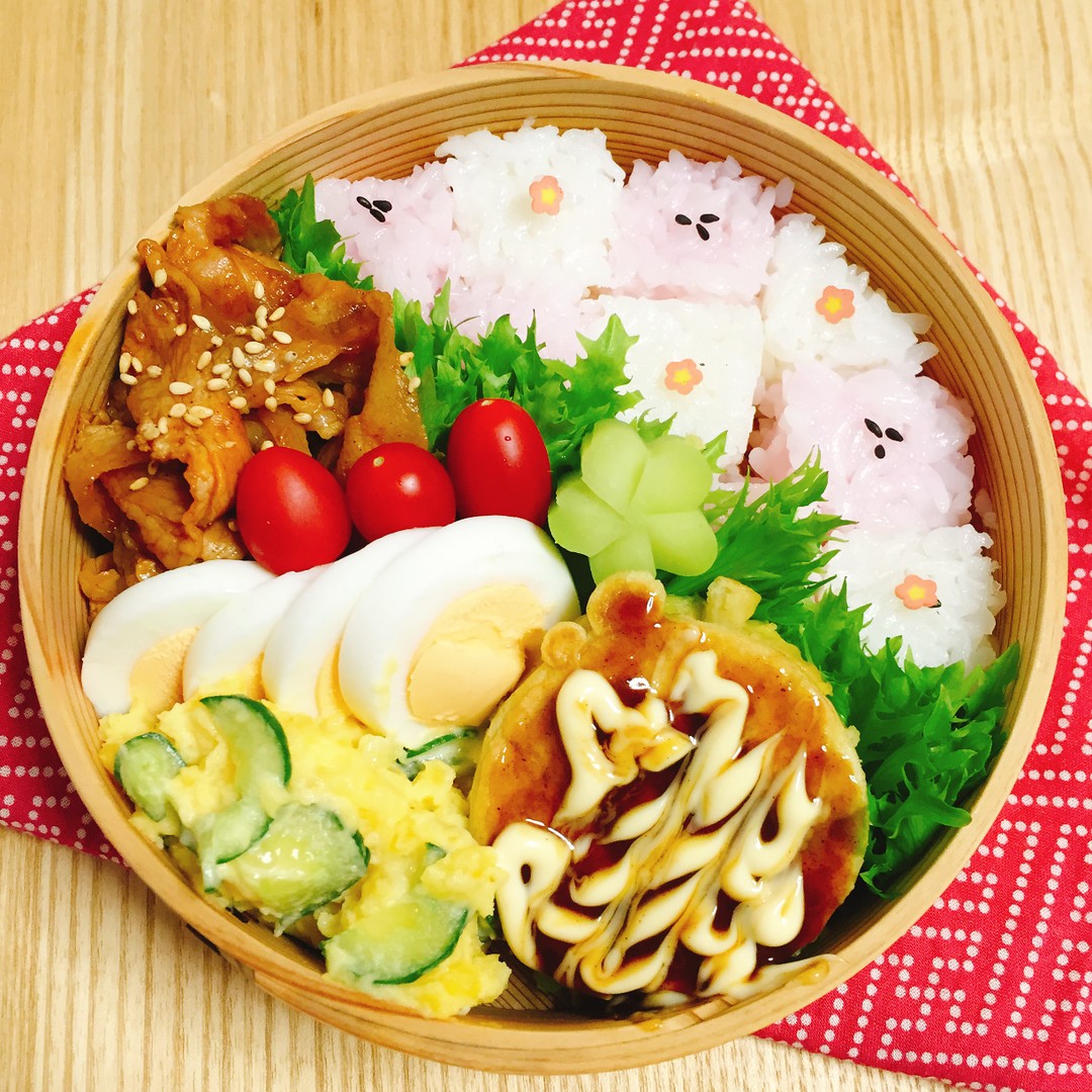 チェックご飯弁当