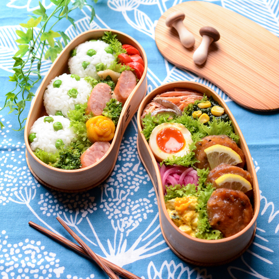 帆立バターとグリーンピースおにぎり弁当