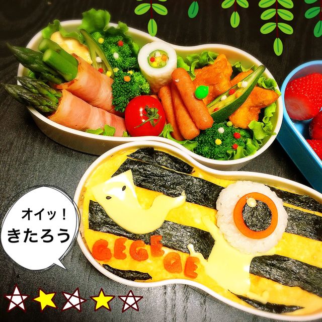 目玉おやじ&いったんもめん弁当♡