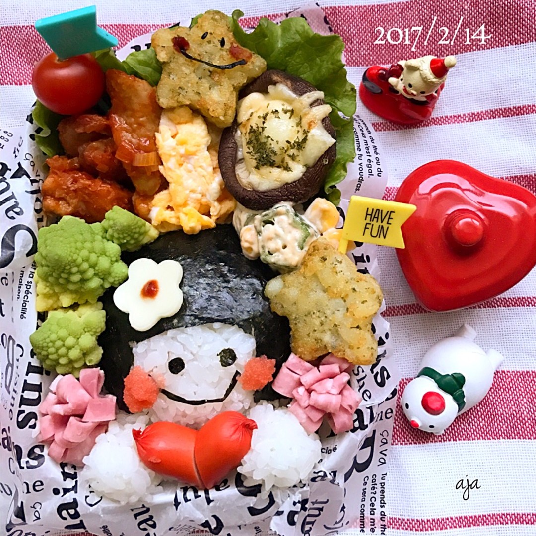 おかっぱちゃんバレンタイン弁当