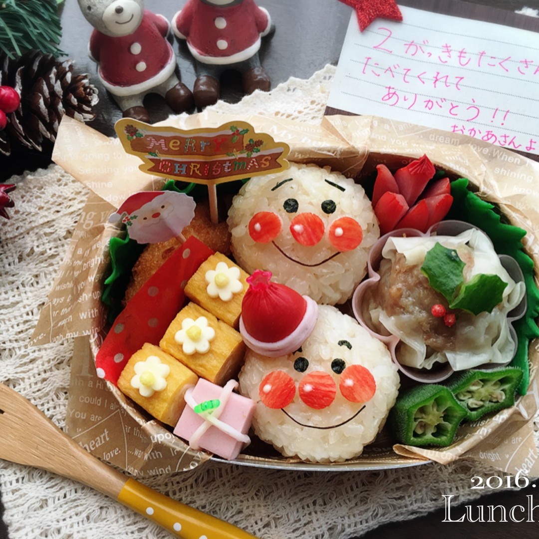 アンパンマンサンタ弁当♬