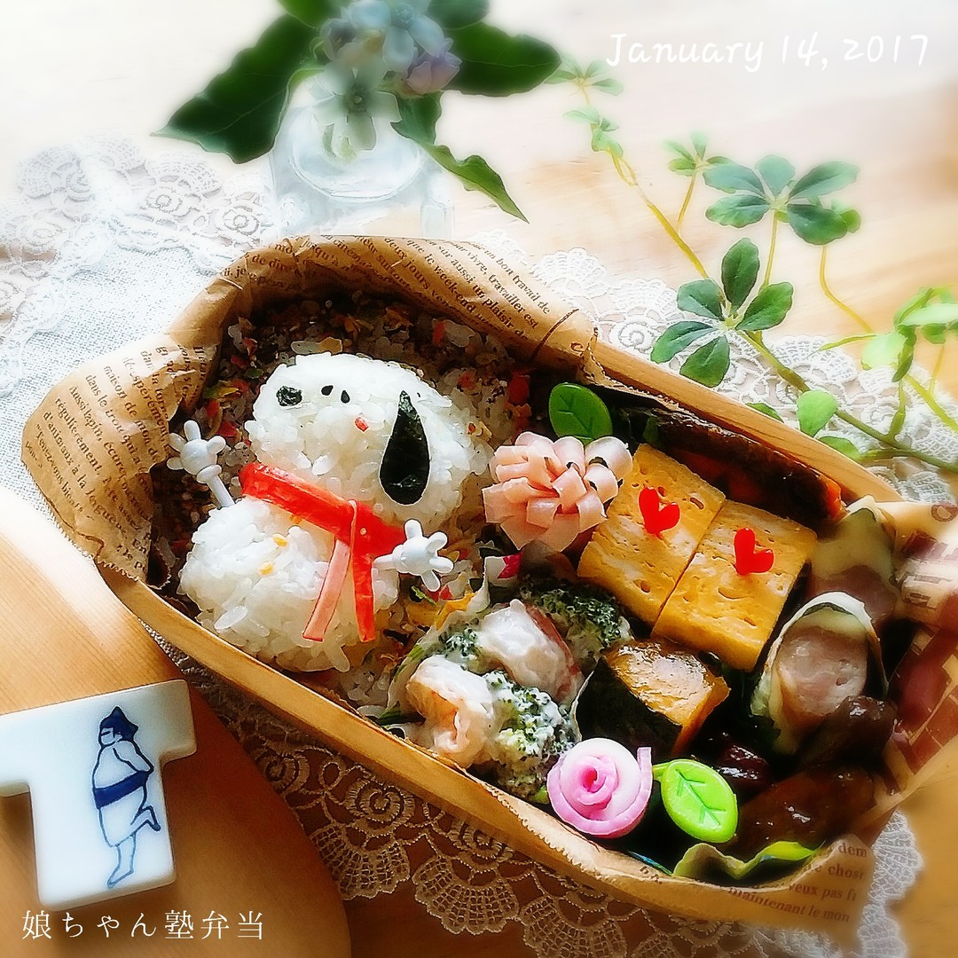 雪だるまスヌーピー弁当