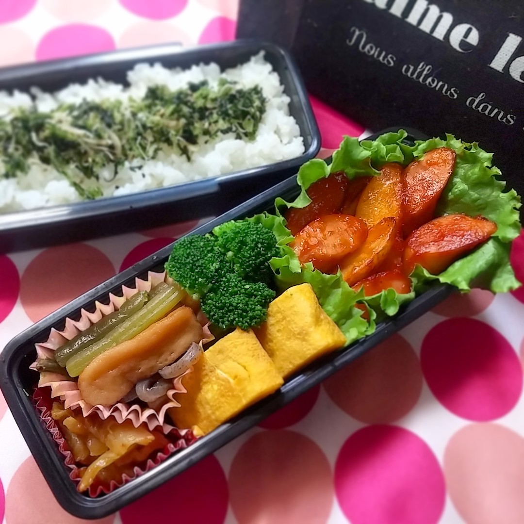ウィンナーとじゃがいものケチャップ炒め弁当