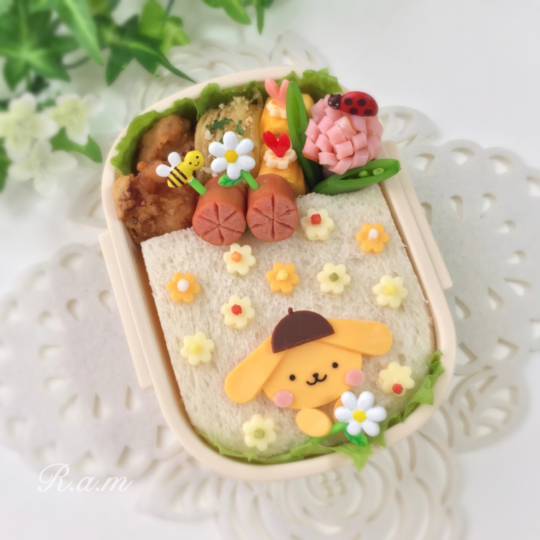 ポムポムプリン♡サンドイッチ弁当