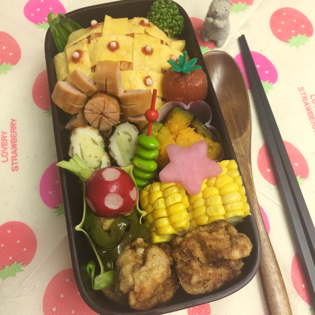 編み編みオムライス弁当
