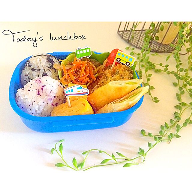 そら豆の春巻きとヒレカツ弁当