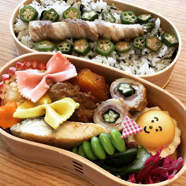 豚肉とオクラのお弁当