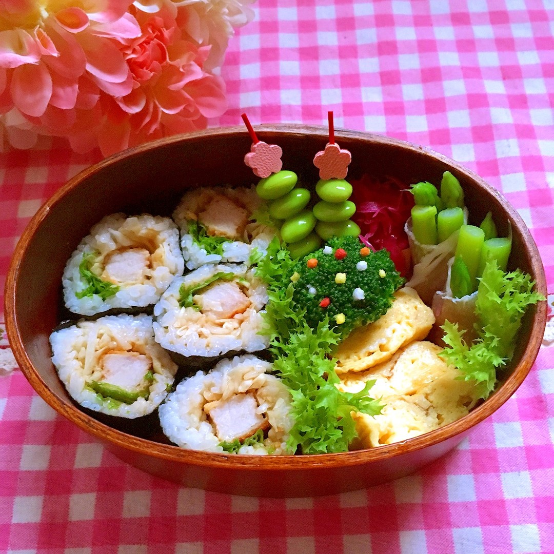 とんかつ海苔巻き弁当