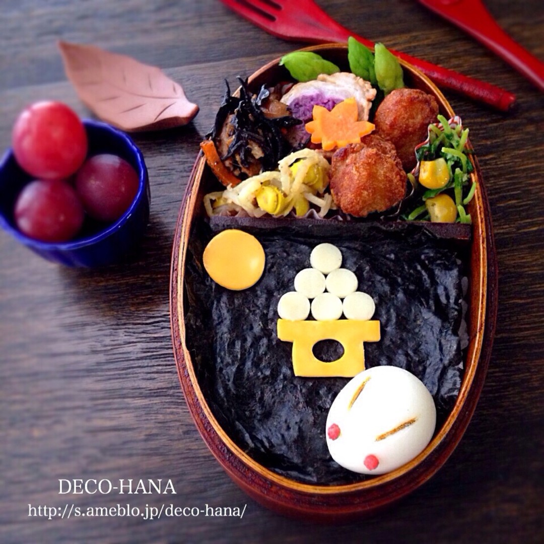 お月見のり弁子ども弁当◡̈⃝♩