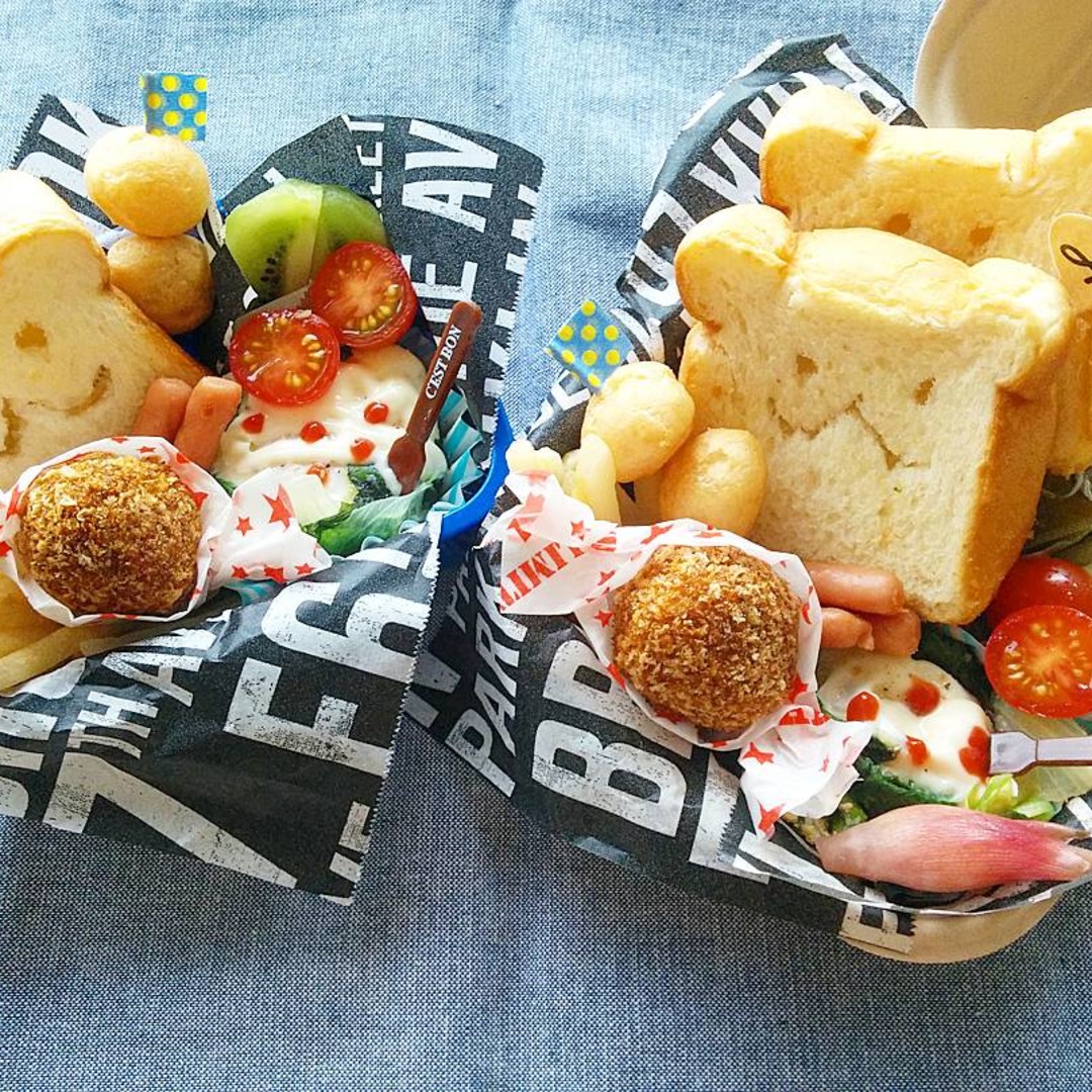 くまぱんトースト弁当🐻