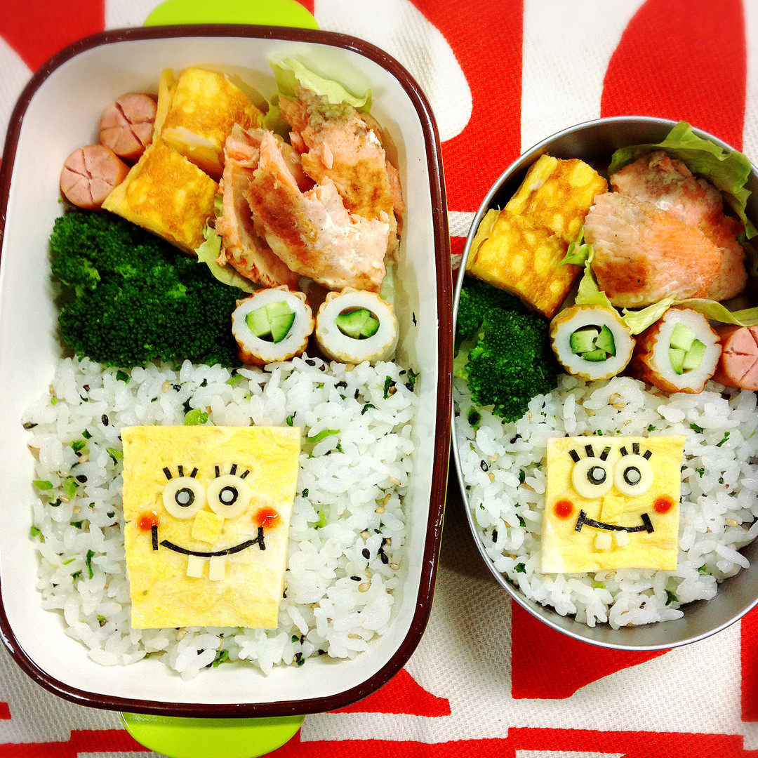 簡単スポンジボブ弁当